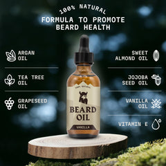 Barbe veloutée après application Striking Viking Vanilla, réduction de l'irritation pour peaux sensibles.