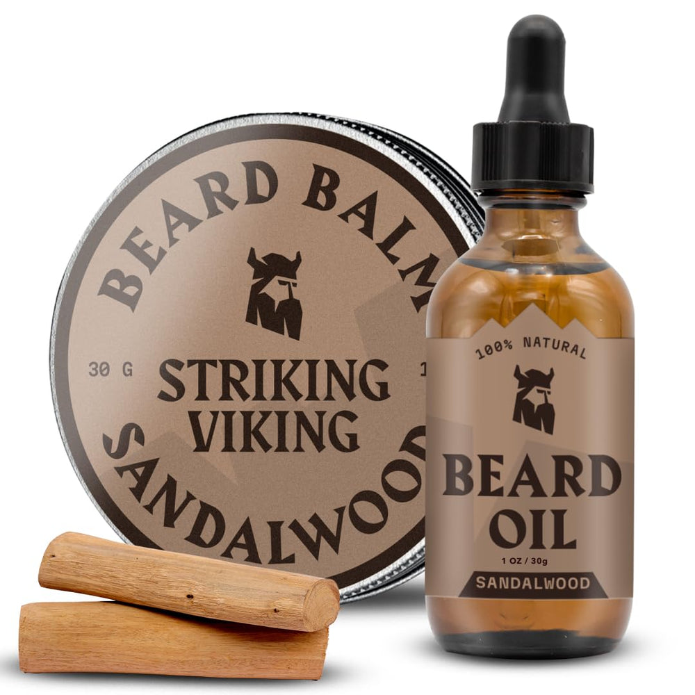 Huile barbe Striking Viking dans une bouteille, hydratation rapide sans gras.