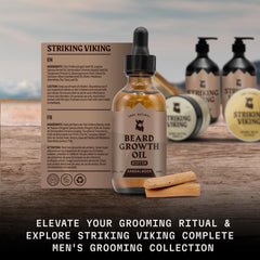 Huile barbe Striking Viking — flacon pratique pour application précise