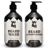 Le lavage barbe inodore Striking Viking en bouteille offre un nettoyage en profondeur sans parfum.