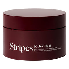 STRIPES Beauty: bocal du beurre corporel riche pour hydratation longue durée.