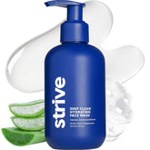 Bouteille Strive Hydratant Visage Homme, nettoyage en douceur pour peau claire.