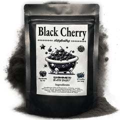 Stsfybaths bombe bain éclat cerise noire dans son sachet, sans taches.