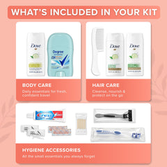 Hygiene féminine complète en 12 articles prêt pour déplacements.