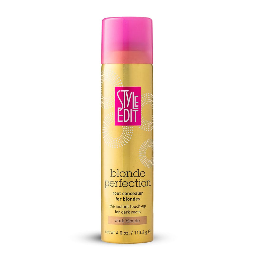 STYLE EDIT Dark Blonde, correcteur de racines blond foncé en spray, couverture rapide pour racines grises.