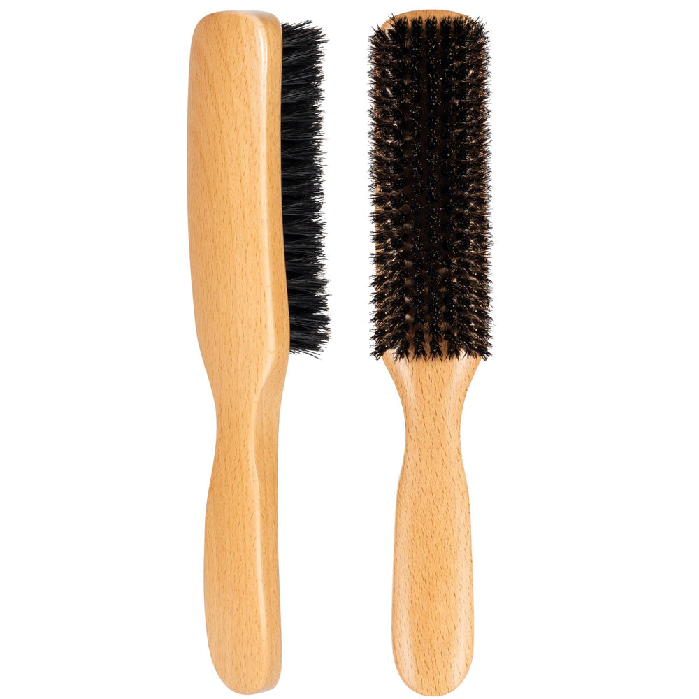 Brosse STYLEMATE avec poils naturels en bois pour un brushing doux.