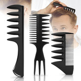 STYLEMATE ensemble peignes coiffure homme 3 pièces, polyvalent pour plusieurs styles.