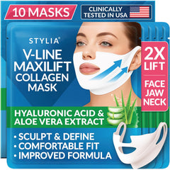 Stylia MaxiLift masque lifting V-Line, contour du menton nocturne.