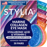 Patchs Stylia sous les yeux au collagène et vitamine C, rafraîchissent le regard.