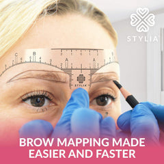 Stylia tampon-sourcils-stylia pour un remplissage durable et uniforme.