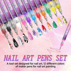 Stylo art des ongles: graffiti pour motifs délicats et designs créatifs.