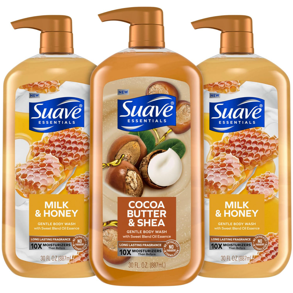 Bouteille Suave Lait Miel, hydratation douce pour la peau.