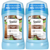 Deodorant Suave Coco baton invisible pour vetements sans traces.