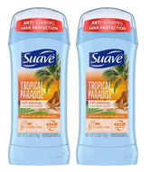Déodorant Suave Tropic Paradise invisible en stick, protection discrète.