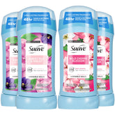 Déodorant Suave pour femme, fleur cerisier sauvage, bâtonnet invisible sans traces.
