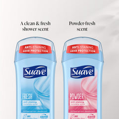 Emballage pratique du coffret Suave Déodorant Femmes Poudre Fraîche.