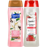 Suave Gel Douche, bouteille vanille douce, hydratation légère après chaque douche.