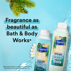 Ensemble douche Suave Ocean Breeze – deux bouteilles prêtes à l’emploi.