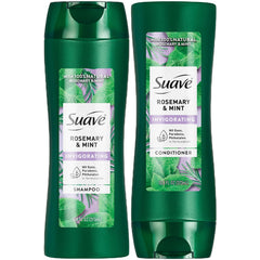 Shampoo Suave Rosemary & Mint, bouteille fraîche qui nettoie en douceur et revitalise.
