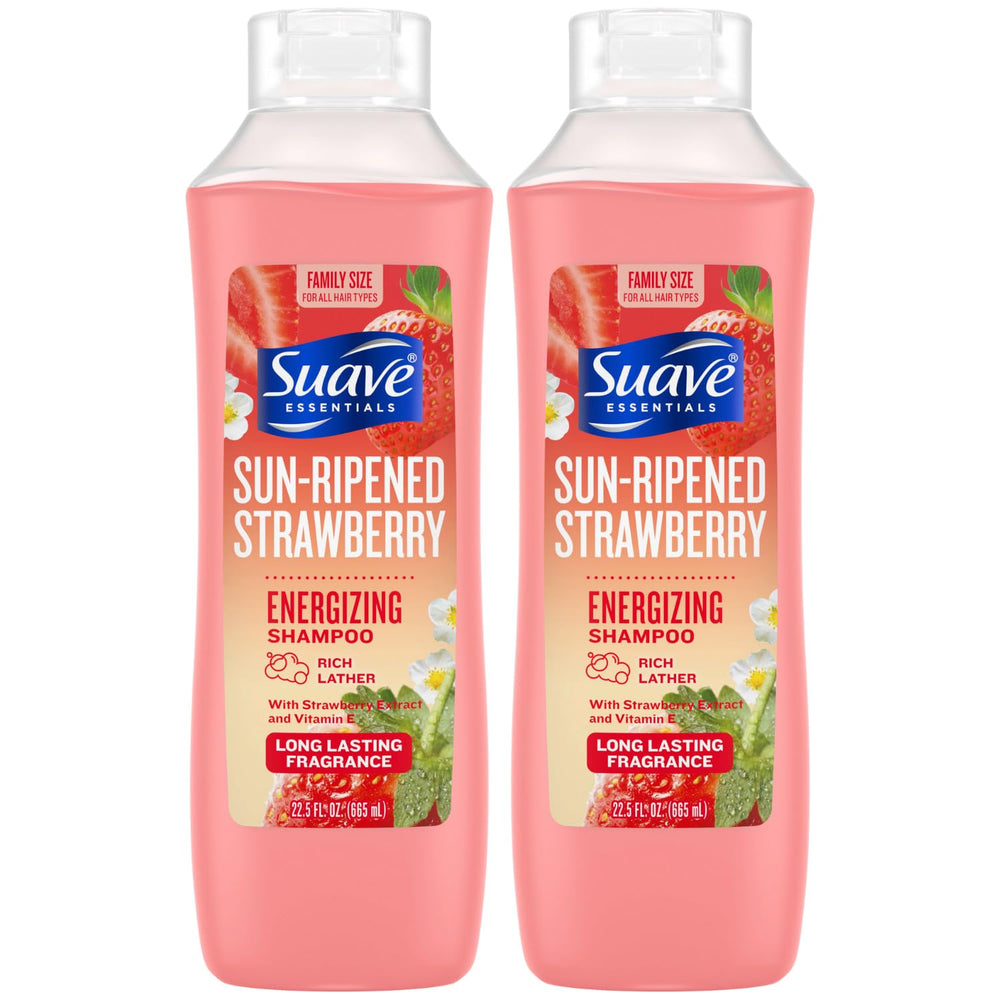 Suave Fraise Soleil – bouteille 1, parfum frais et nettoyage en douceur.