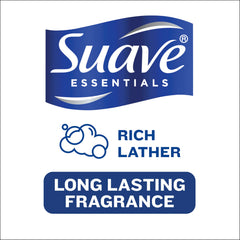Texture mousseuse du shampooing Suave, lavage facile et efficace.