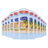 Déodorant Suave Tropical Paradise en stick invisible offrant une protection longue durée.