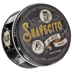 Pomade Suavecito: brillance moyenne à élevée pour un look soigné.