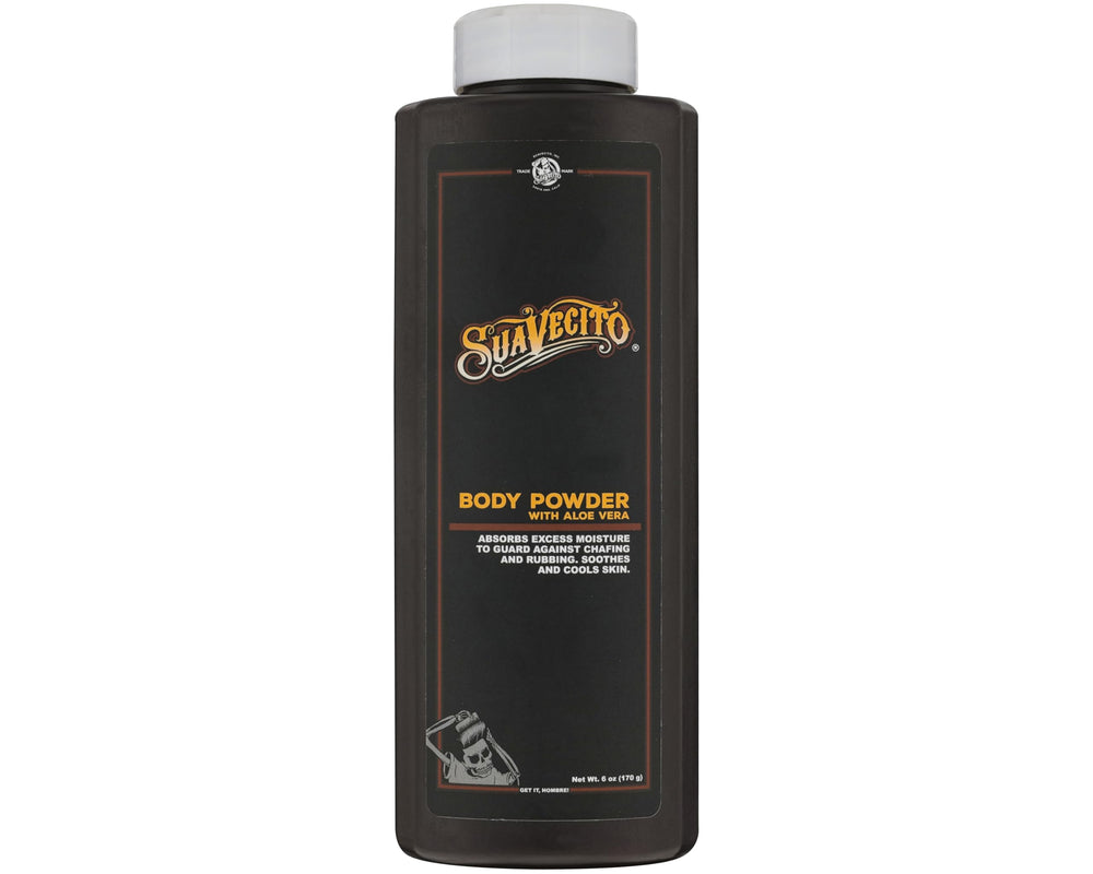 Poudre corporelle Suavecito avec Aloe Vera absorbant rapidement l’humidité