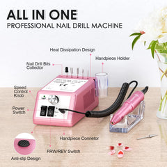 SUBAY perceuse à ongles, ensemble manucure-pédicure rose pour soins complets