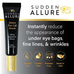 Sérum lift ridules autour des yeux avec absorption rapide.