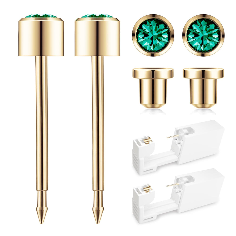 SugarTang kit piercing oreille or 4mm préchargé pour une pose précise à domicile