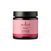 Sukin Rosehip Hydrating Day Cream – Bouteille, hydratation efficace pour la journée.