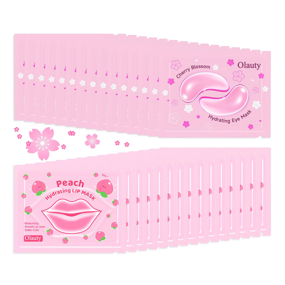 Masques lèvres et patchs yeux Sulily rose, hydratation et lissage.