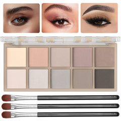Palette Sulily: vue d'ensemble des 10 teintes nude pour un regard naturel.