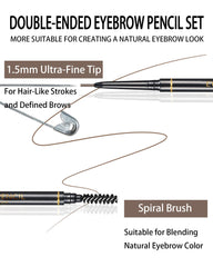 SUMEITANG coffret 12 crayons sourcils pro avec rasoirs pour kit complet.