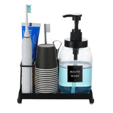 Summark-distributeur bain bouche et support brosse, rangement pratique dans la salle de bains