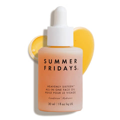 Summer Fridays Heavenly Sixteen, bouteille élégante, hydrate légèrement la peau sèche sans alourdir.