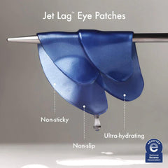 Patch hydrogel rafraîchissant Summer Fridays Jet Lag sur les yeux.