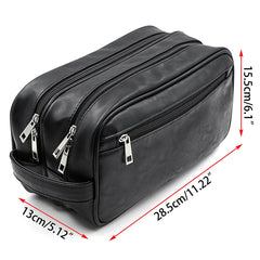 Sumnacon sac de toilette en cuir PU, aspect classique et durable.
