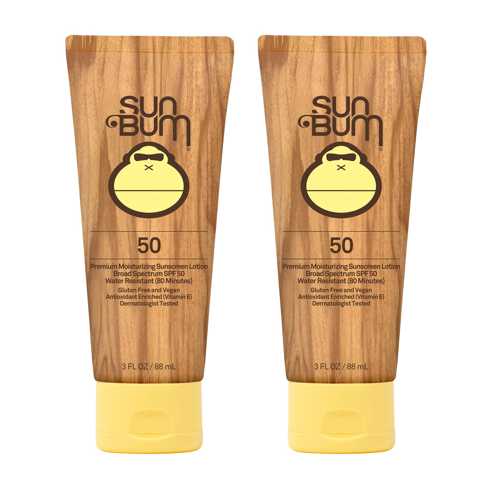 Sun Bum Original SPF50 Lotion, bouteille de 3 oz, parfaite pour la plage.