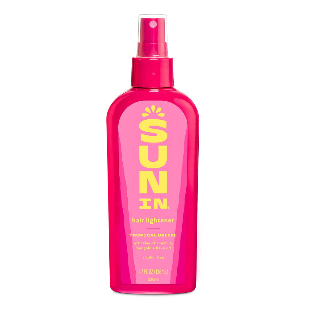 Sun-In Spray-In Lightener Original – avant-après, reflets naturels.