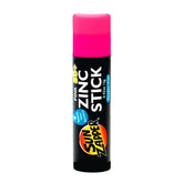 Sun Zapper zinc oxide mineral sunscreen stick pink on skin for gentle protection