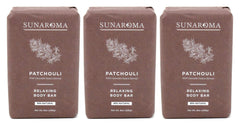 SUNAROMA Coffret de 3 barres Patchouli, idéal comme cadeau.
