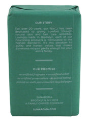Zoom sur la texture du savon Sunaroma Eucalyptus Tea Tree Ginger pour la douche.
