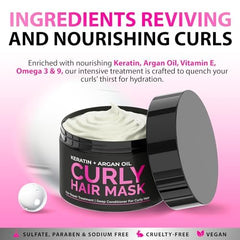 SUNATORIA Masque Cheveux Boucles – Définition des boucles et brillance naturelle.