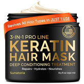 SUNATORIA Masque Kératine, bouteille versement, hydratation en profondeur.