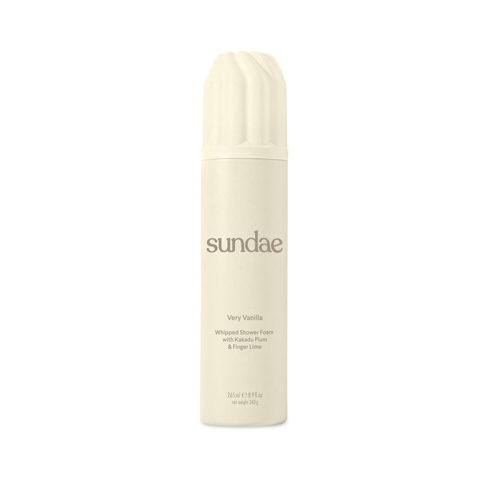 Sundae: bouteille-mousse-douche-vanille pour une peau douce après chaque douche.