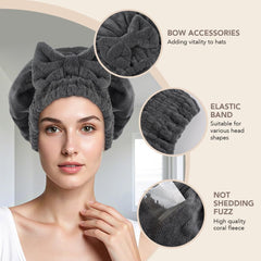 SUNLAND turban-cheveux microfibre absorbant, idéal pour les boucles après shampooing