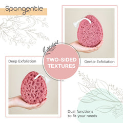 Sunlite Spongentle texture exfoliante pour une peau nettoyée en douceur.