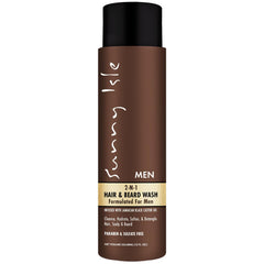 Sunny Isle Shampoing 2-en-1 bouteille, nettoyage en douceur cheveux et barbe